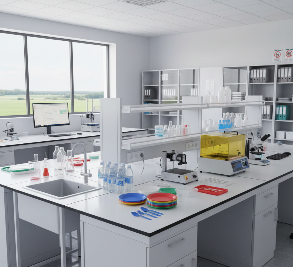 Plastic testing laboratory