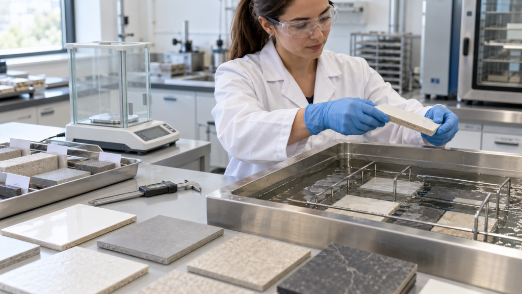Tiles, marble, and granite can work better if you test them.