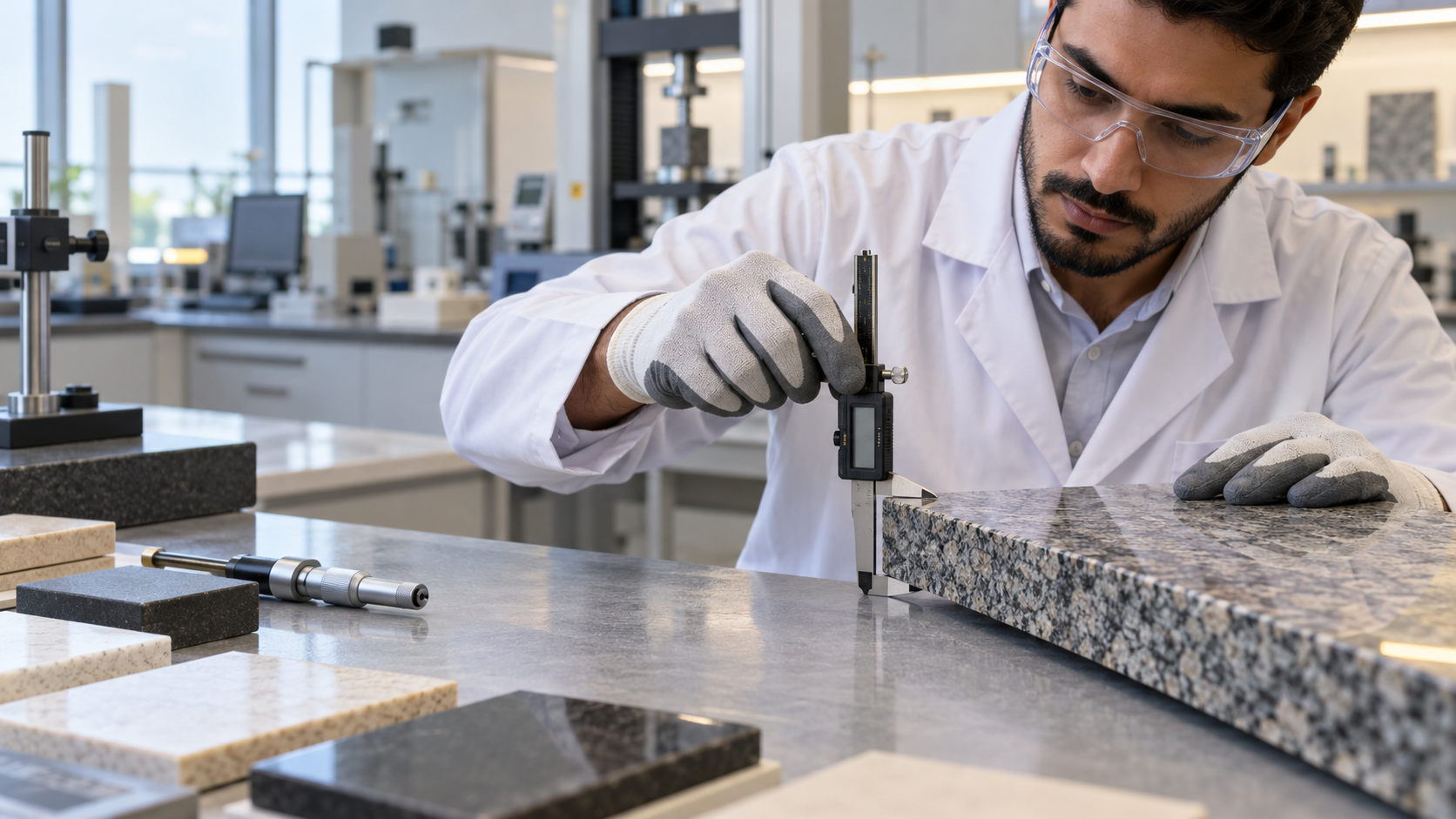 Tiles, marble, and granite testing